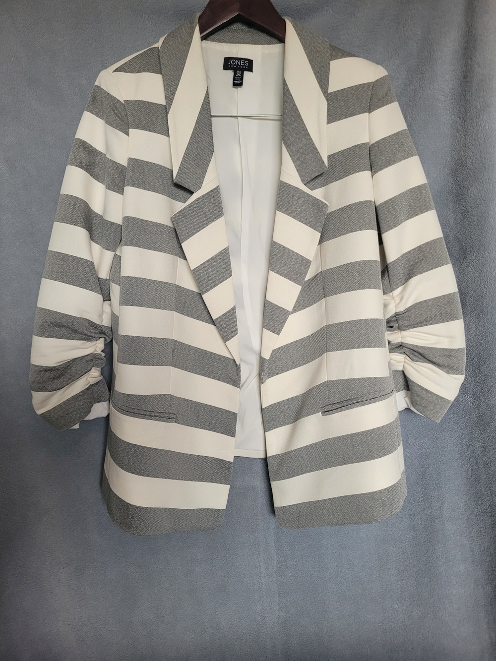 Jones New York Grey and White Blazer